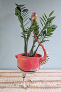PLANT POTS Pinky The Flamingo Metal Planter (Coral)