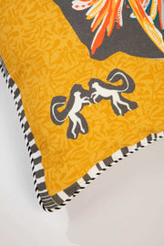 PRINTED & PATTERN CUSHIONS Poetic Parrots (46 Cm X 46 Cm) Cushion Cover (Zest Multi)