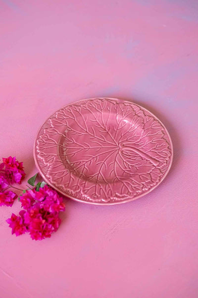 PLATTER Pui Leaf Shaped Platter (English Pink)