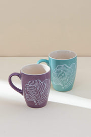 MUG Purple and Teal Blue Coffee Mugs (Set of 2)