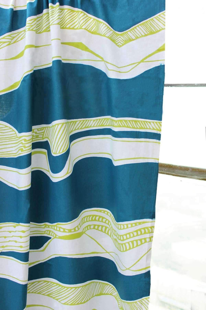 COTTON FABRIC AND CURTAINS Puzzikoli Cotton Fabric And Curtains (Marine)