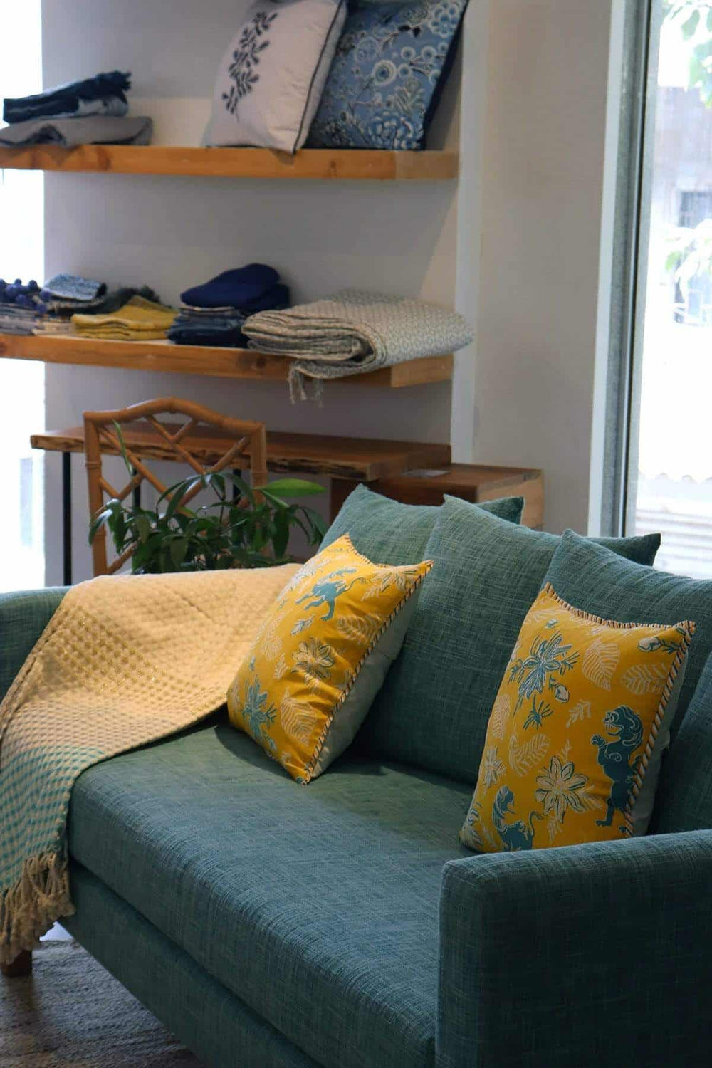UPHOLSTERY FABRIC Raffia Turquoise Upholstery Fabric