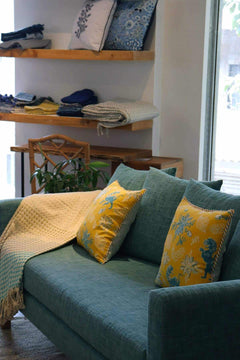 UPHOLSTERY FABRIC Raffia Turquoise Upholstery Fabric