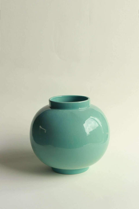 FLOWER VASE Round Pop Mint Ceramic Vase (Ceramic)