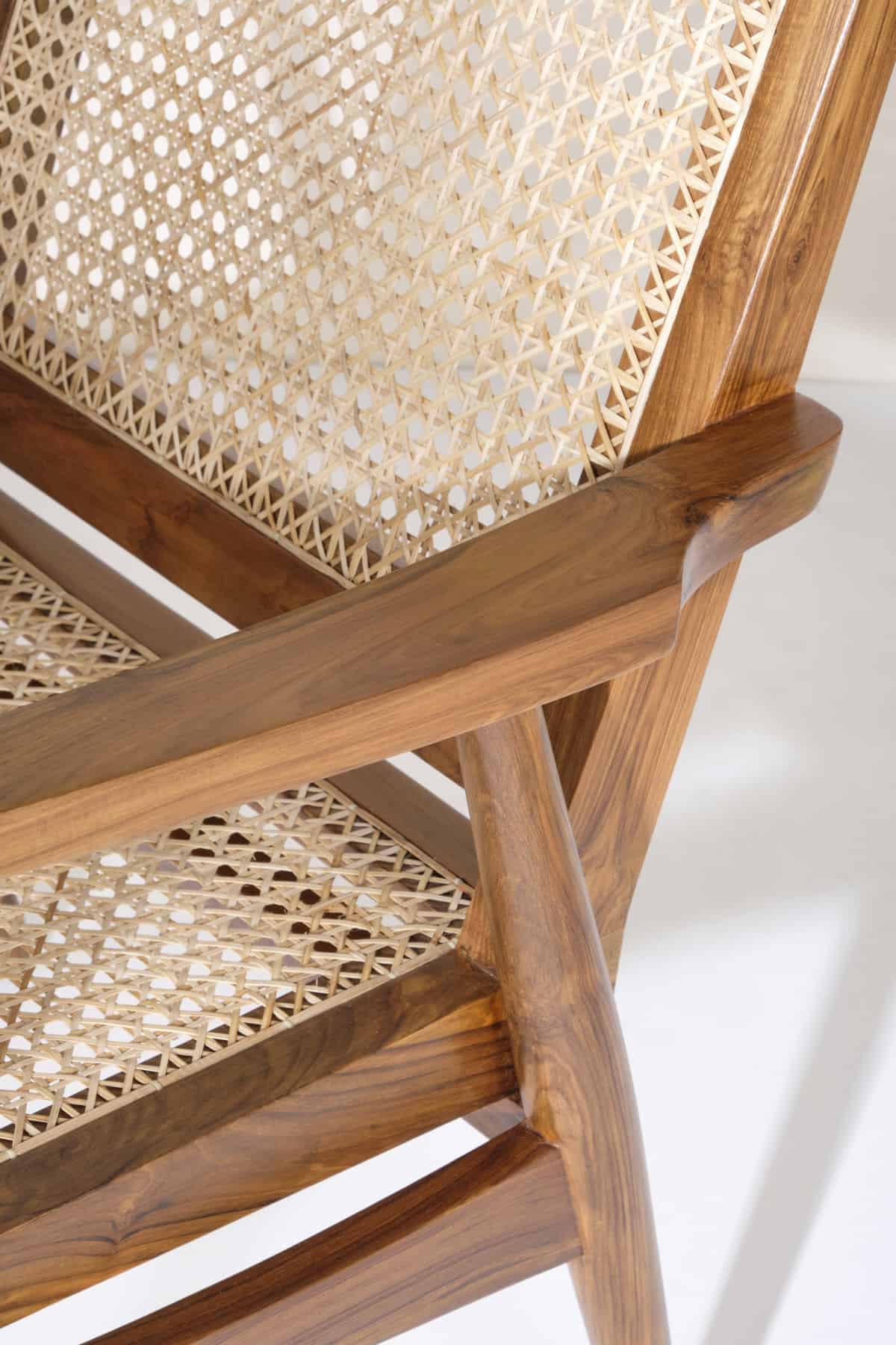 ARMCHAIR Sinni Single Seater Wicker Chair (Teak Wood)