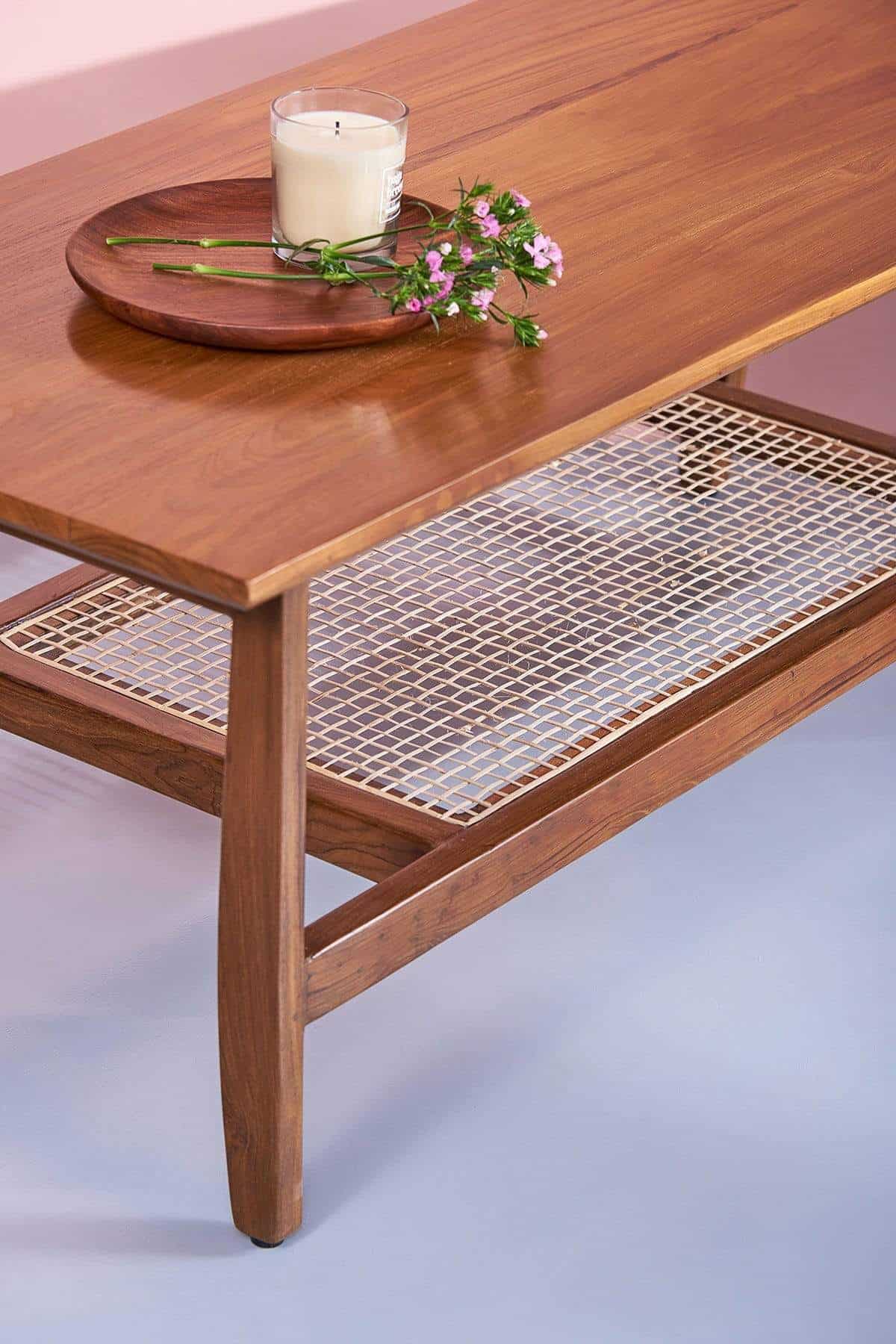 COFFEE TABLE Sleek Coffee Table (Teak Wood)