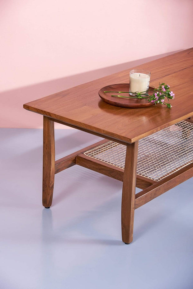 COFFEE TABLE Sleek Coffee Table (Teak Wood)