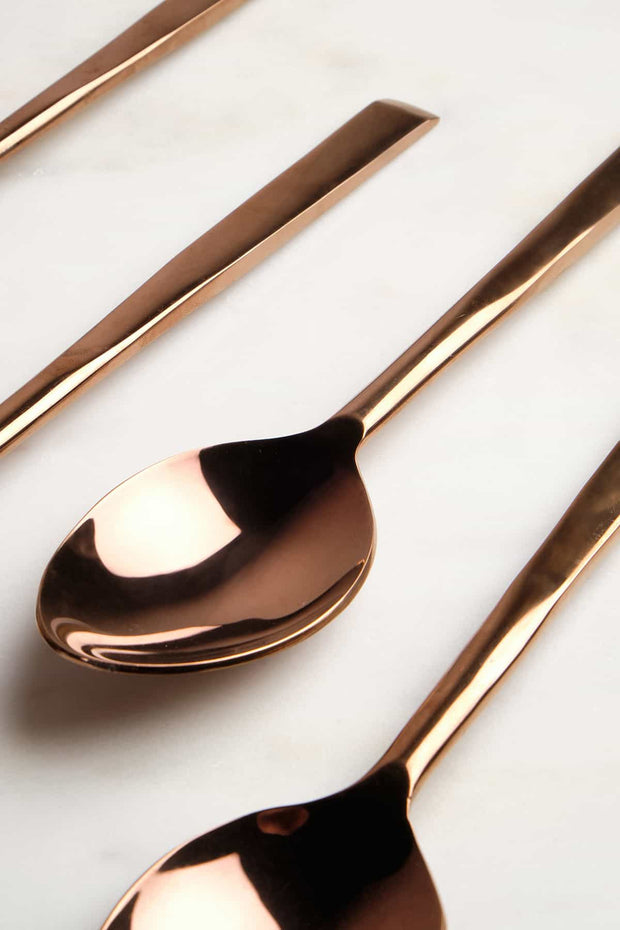 CUTLERY Solid Rose Gold Spoon Set (Set Of 4)