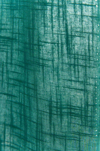 SHEER FABRIC AND CURTAINS SWATCH Solid Turquoise Cotton Slub Fabric Swatch