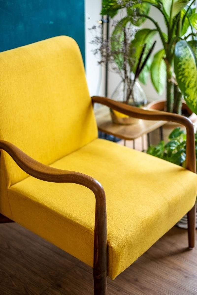 UPHOLSTERY FABRIC Solid Twisted Mustard Upholstery Fabric