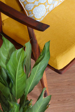 UPHOLSTERY FABRIC Solid Twisted Mustard Upholstery Fabric