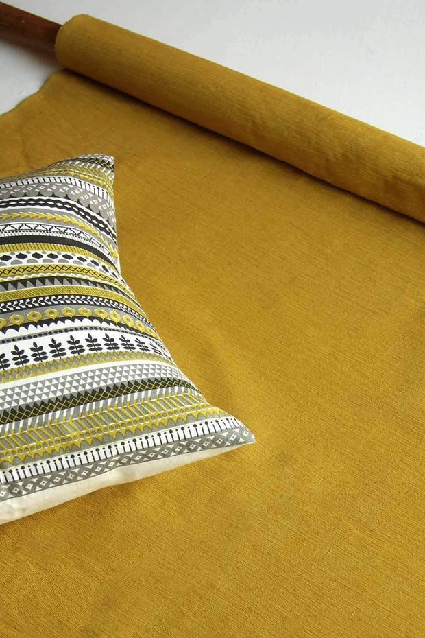 UPHOLSTERY FABRIC Solid Twisted Mustard Upholstery Fabric