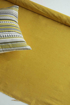 UPHOLSTERY FABRIC SWATCH Solid Twisted Mustard Upholstery Fabric Swatch