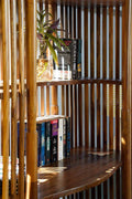 BOOKSHELF Spindle Bookshelf (Teak Wood)