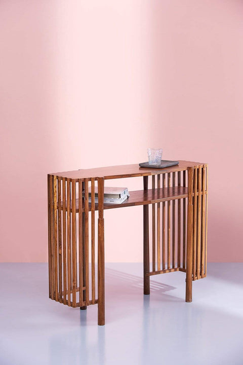 CONSOLE TABLE Spindle Console (Teak Wood)