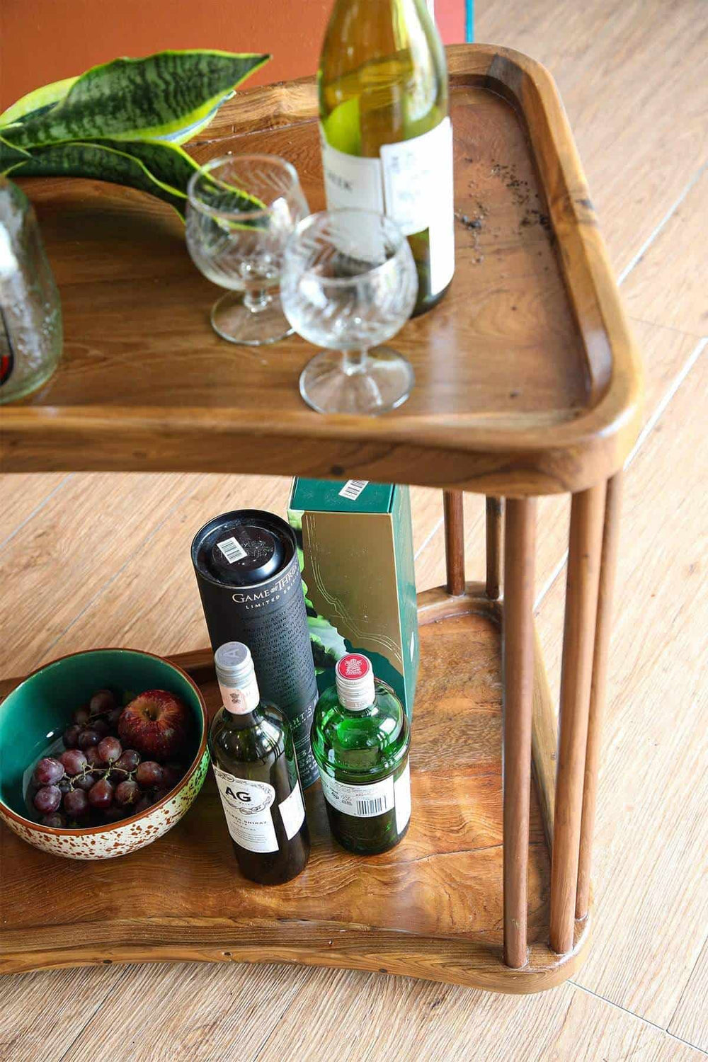 TROLLEY Spindle Teakwood Trolley