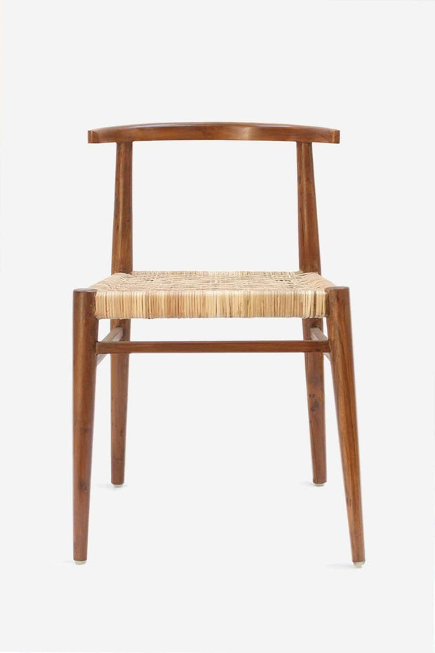 DINING CHAIR Spine Chair (Wicker And Teak Wood)