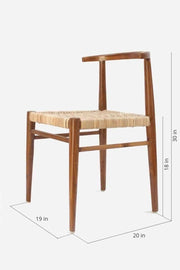 DINING CHAIR Spine Chair (Wicker And Teak Wood)