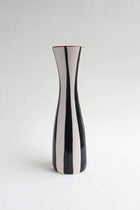 Stripe Ceramic Vase (Black And White)