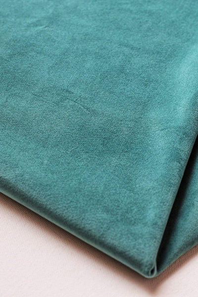UPHOLSTERY FABRIC SWATCH Teal Velvet Upholstery Fabric Swatch