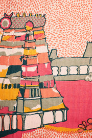 UPHOLSTERY FABRIC SWATCH Temple Town Upholstery Fabric (Pink) Swatch