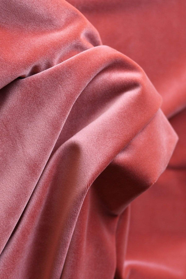 UPHOLSTERY FABRIC Tomato Red Velvet Upholstery Fabric