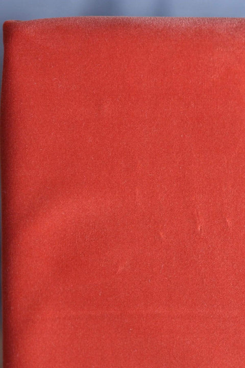 UPHOLSTERY FABRIC Tomato Red Velvet Upholstery Fabric