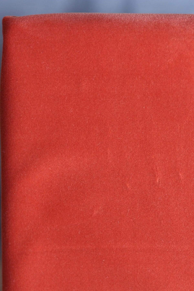 UPHOLSTERY FABRIC Tomato Red Velvet Upholstery Fabric