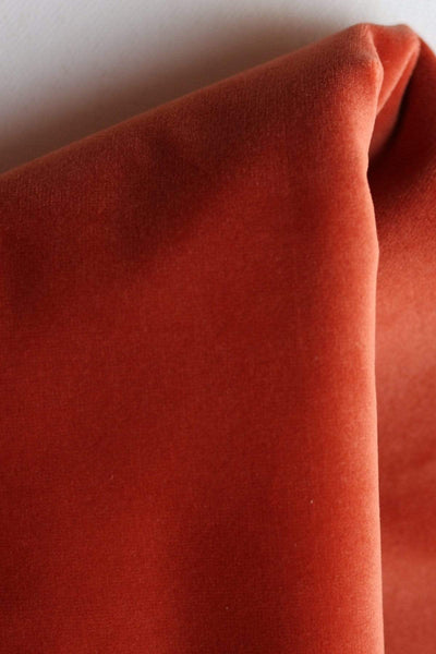 UPHOLSTERY FABRIC SWATCH Tomato Red Velvet Upholstery Fabric Swatch