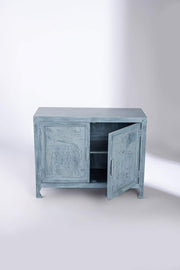 CABINETS Udanti Carved Cabinet (Washed Blue)