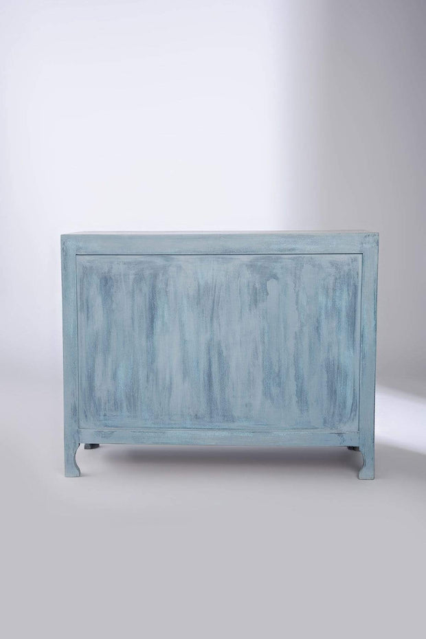 CABINETS Udanti Carved Cabinet (Washed Blue)