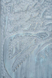 CABINETS Udanti Carved Cabinet (Washed Blue)