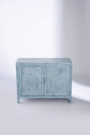 CABINETS Udanti Carved Cabinet (Washed Blue)