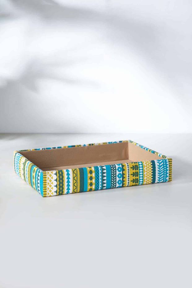 BASKETS & TRAYS Valli Rectangle Fabric Organizer (Multi-Colored)