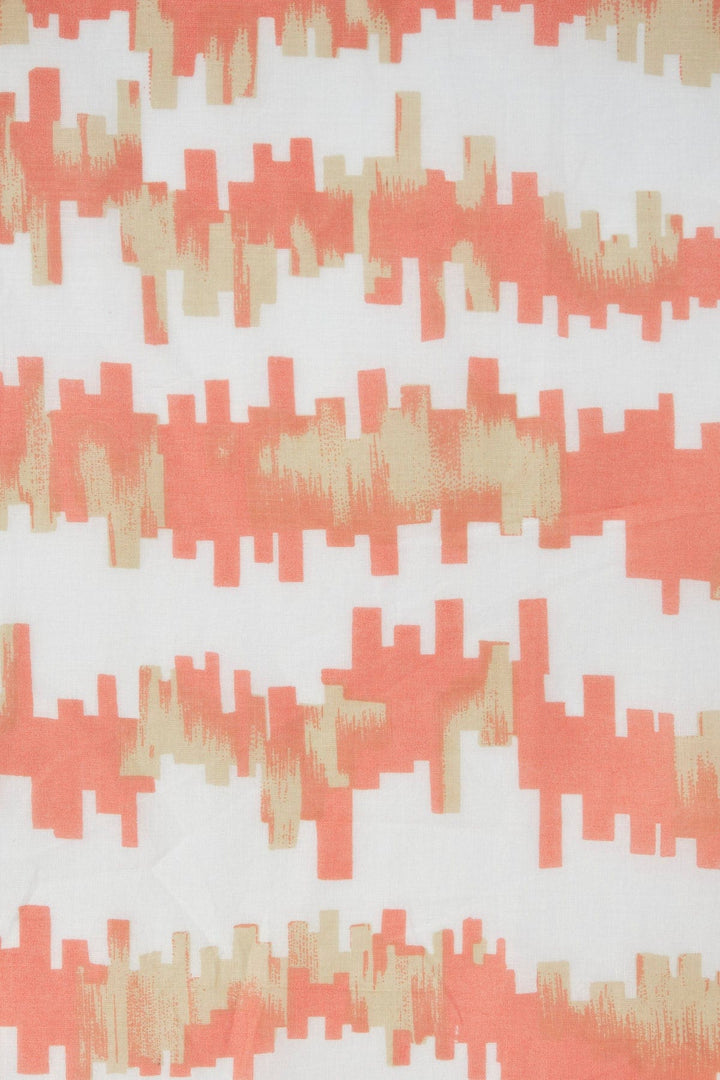 SHEER FABRIC AND CURTAINS Varra Sheer Fabric And Curtains (Red/Green)