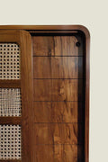BAR CABINET Wicker Bar Cabinet (Teak Wood)
