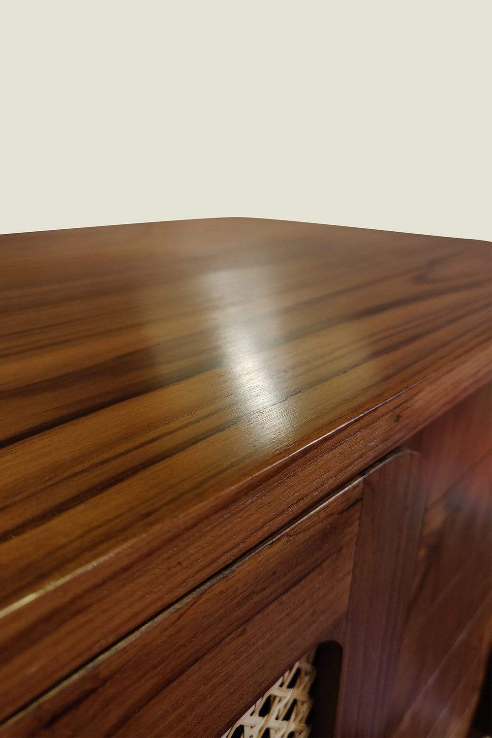 BAR CABINET Wicker Bar Cabinet (Teak Wood)