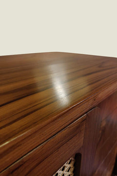 BAR CABINET Wicker Bar Cabinet (Teak Wood)