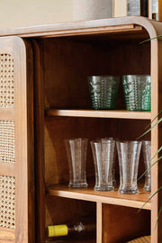 BAR CABINET Wicker Bar Cabinet (Teak Wood)