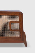 BEDSIDE TABLE Wicker Bedside Table (Teak Wood)