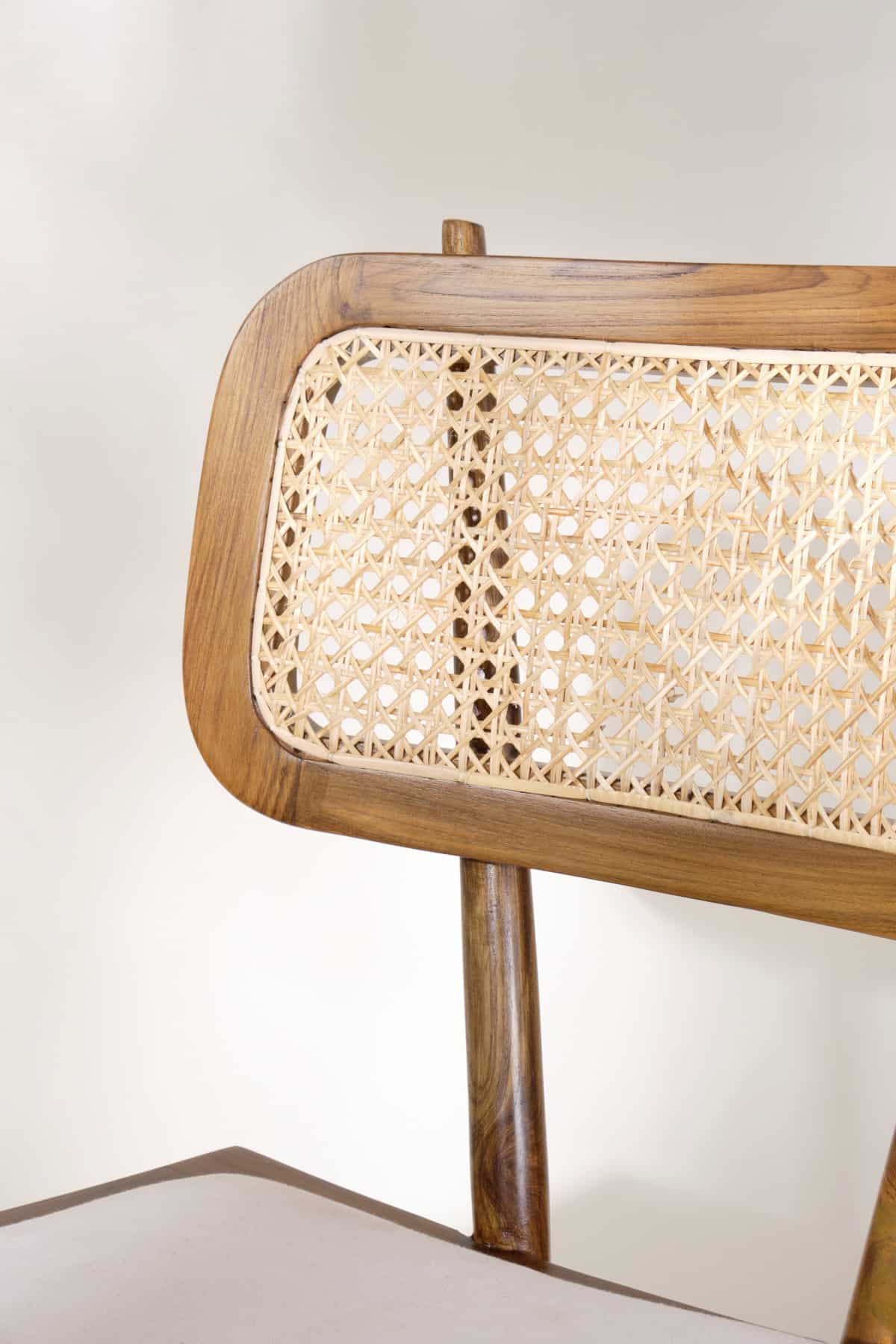 DINING CHAIR Wicker Dining Chair (Teak Wood)