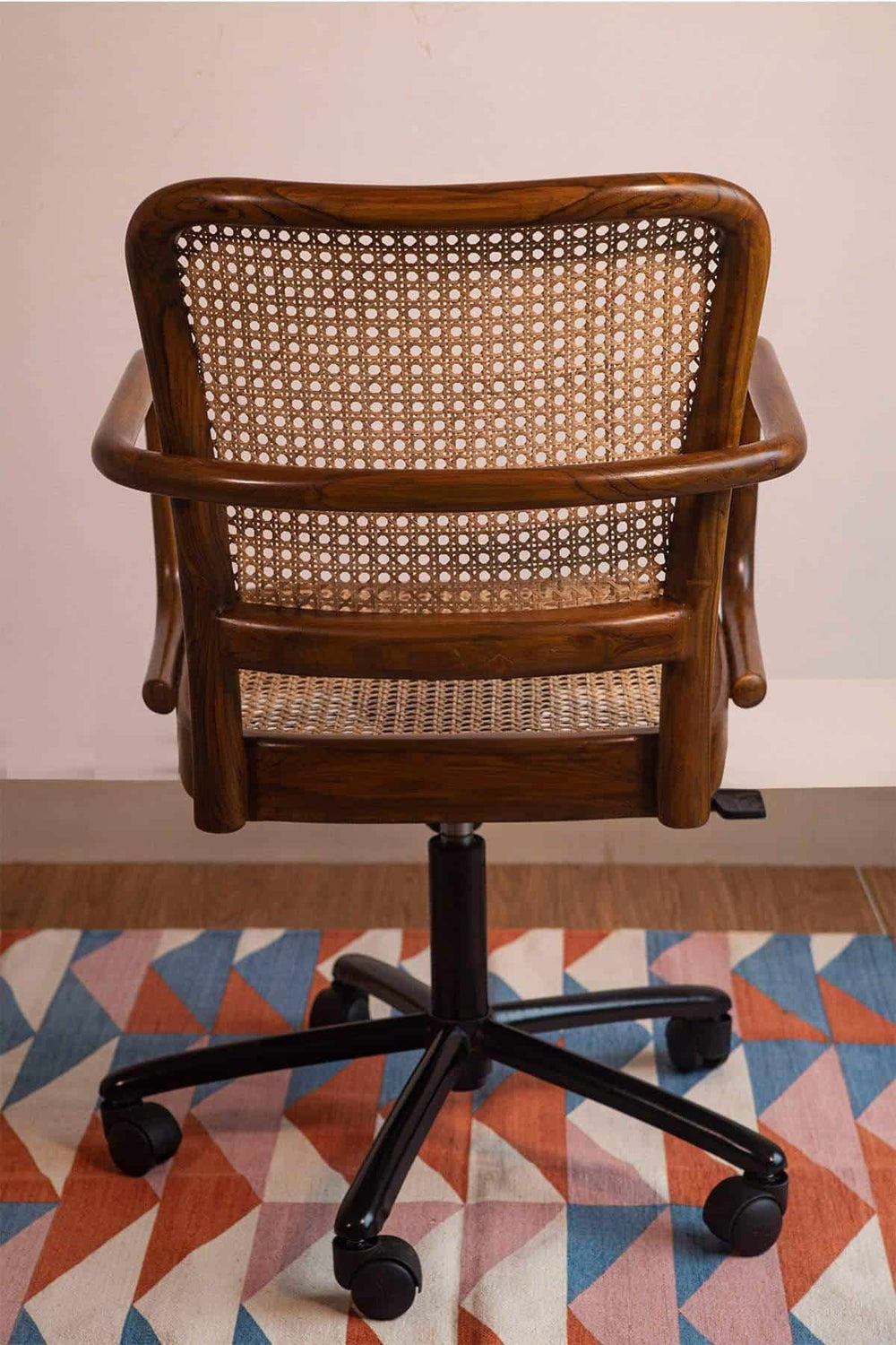 ARMCHAIR Wicker Office Chair (Teak Wood)