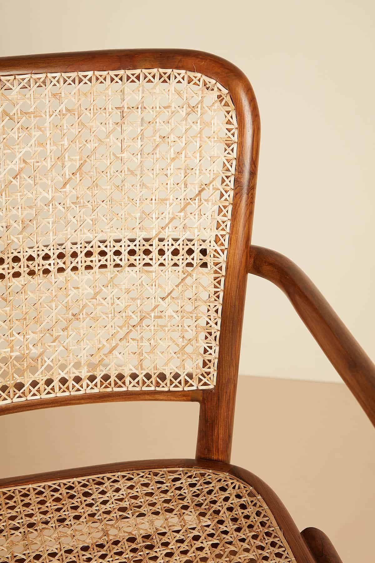 ARMCHAIR Wicker Office Chair (Teak Wood)