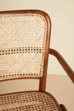 ARMCHAIR Wicker Office Chair (Teak Wood)