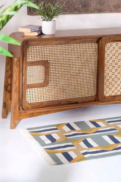 SIDEBOARD Wicker Sideboard (Teak Wood)