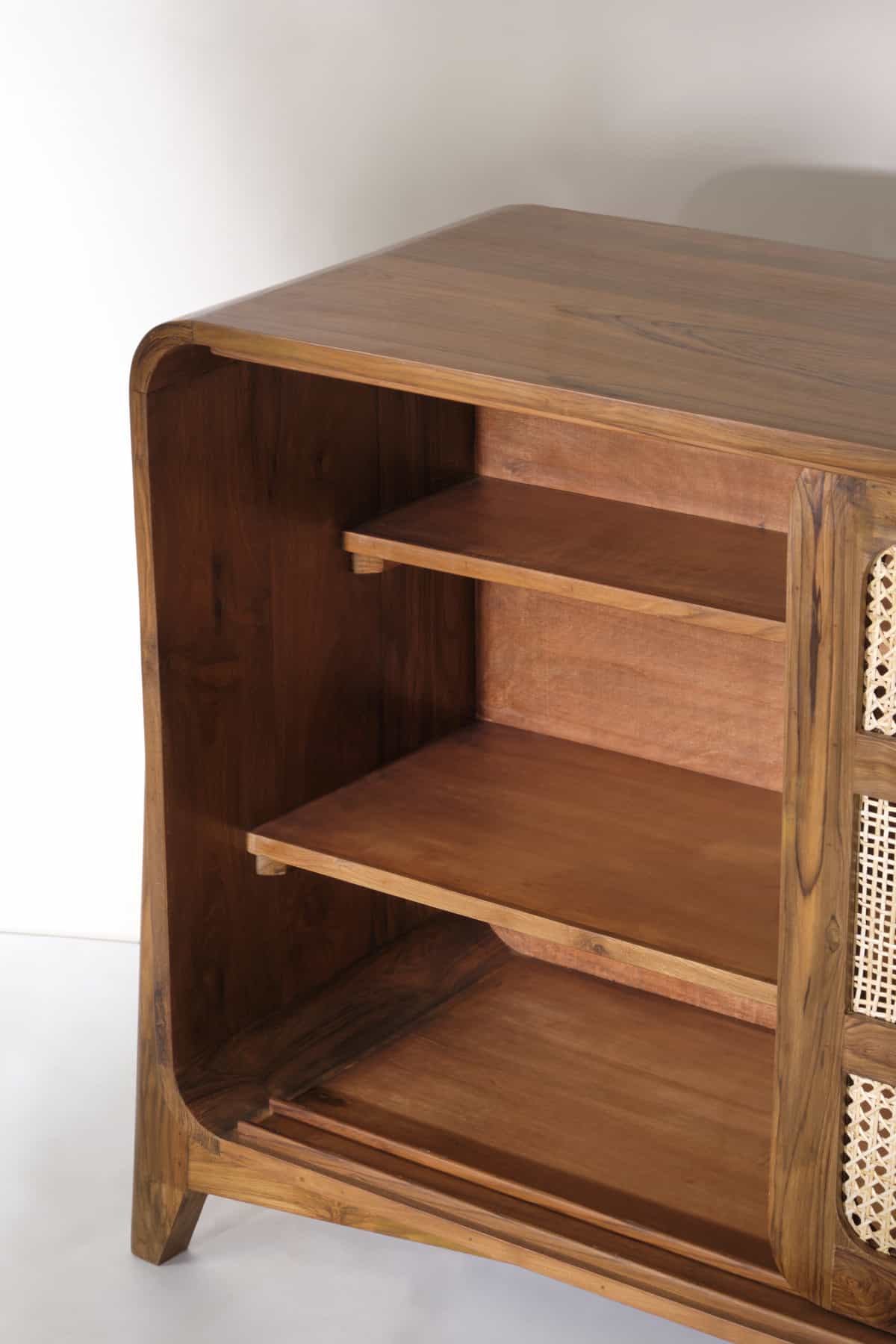 SIDEBOARD Wicker Sideboard (Teak Wood)