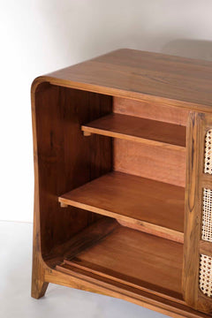 SIDEBOARD Wicker Sideboard (Teak Wood)