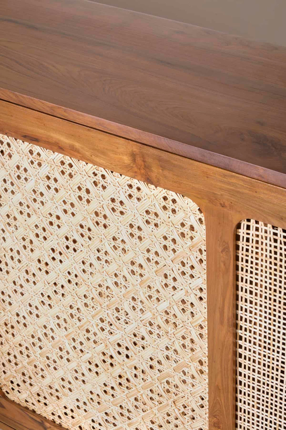 SIDEBOARD Wicker Sideboard (Teak Wood)