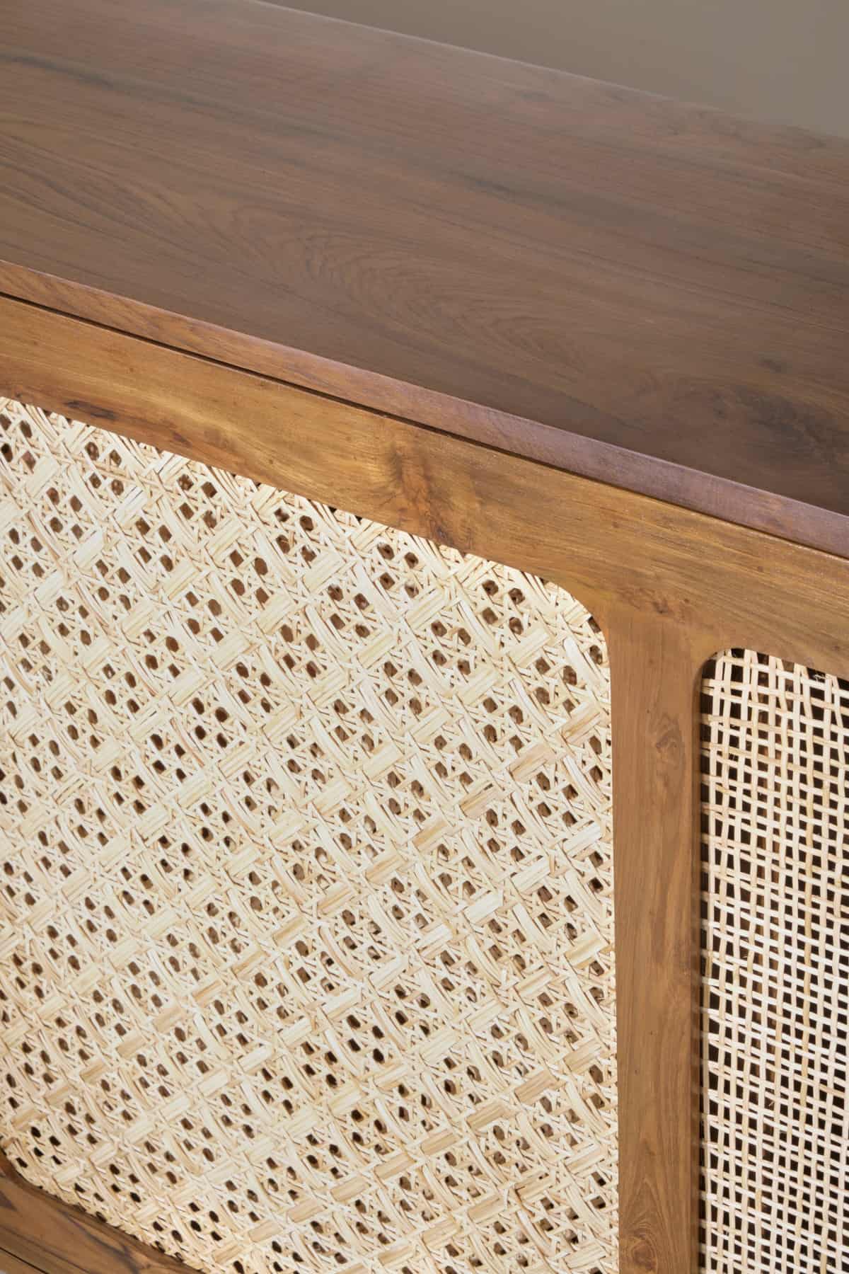 SIDEBOARD Wicker Sideboard (Teak Wood)