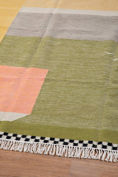 WOVEN RUG Window To The Field Woven Rug (Multi-Colored)